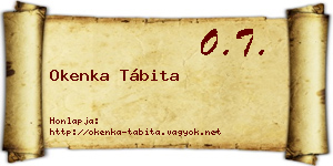 Okenka Tábita névjegykártya