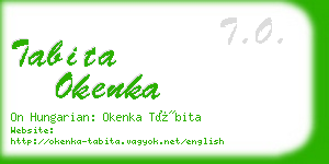 tabita okenka business card